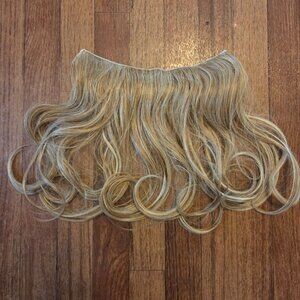 Dark Blonde Wavy Clip-In Hair Extension 12" Synthetic Long Hair2Wear
